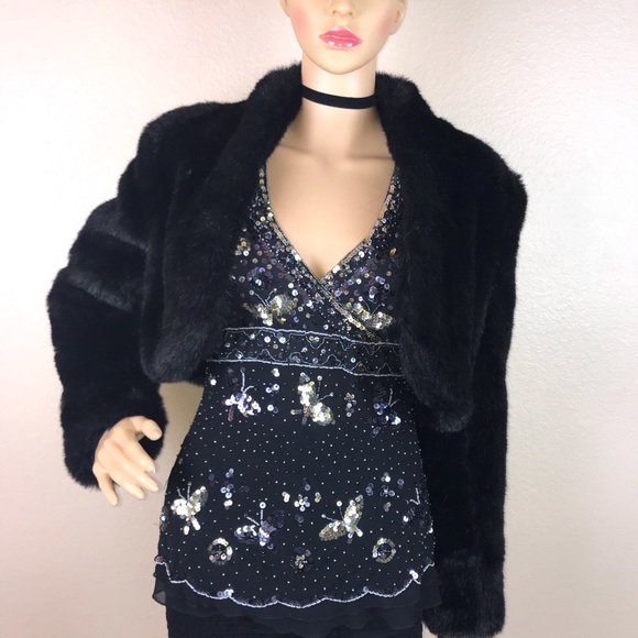 bebe Tops - Bebe Beaded Sequin Embellished Silk Cami Tank Top